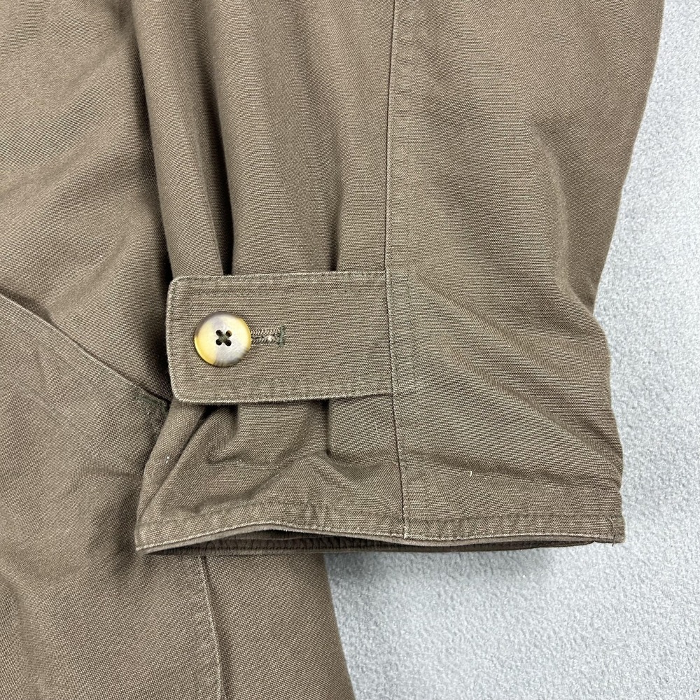 Brooks Brothers Jacket Mens XL Brown Barn Coat Field Chore Leather Collar Plaid - Picture 4 of 11